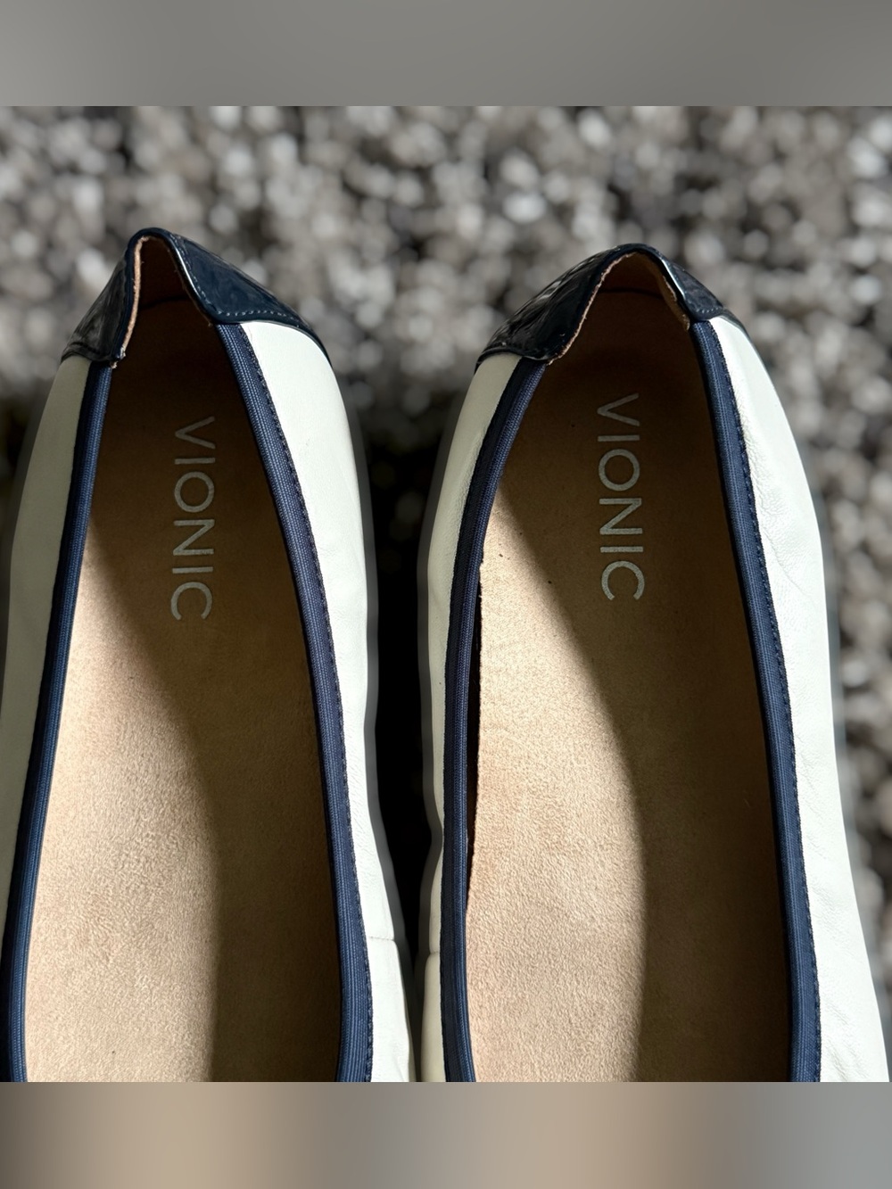 VIONIC Minna Ballet Flat Bow Flats Blue & White US 7 - Picture 10 of 10
